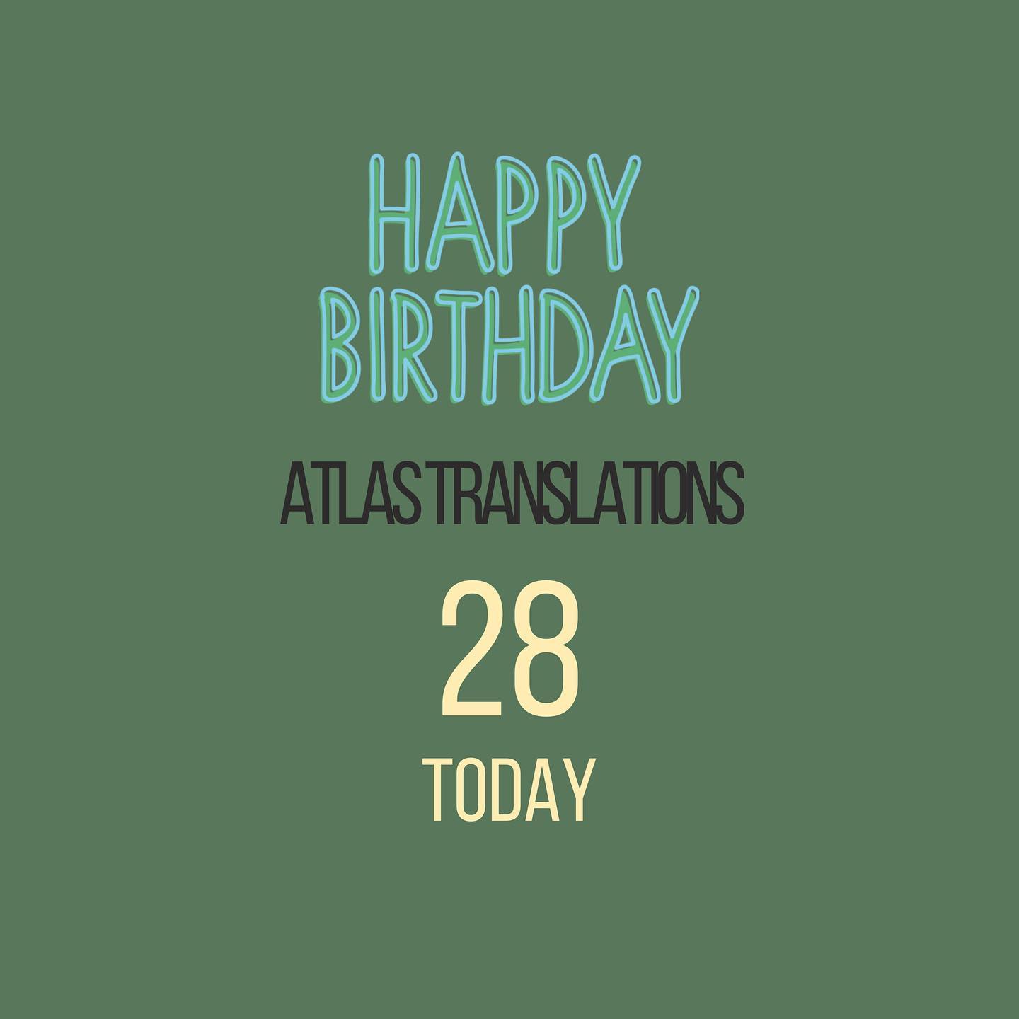 Happy Birthday; Atlas Translations; St Albans; Exeter; London; Clare Suttie