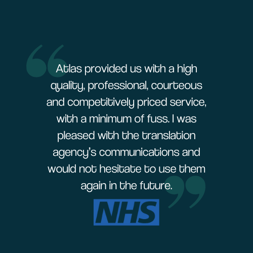positive quote from the client nhs